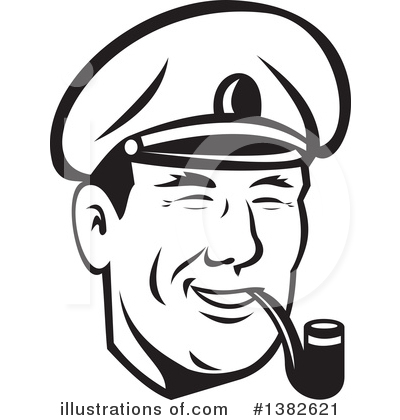 Royalty-Free (RF) Sea Captain Clipart Illustration by patrimonio - Stock Sample #1382621