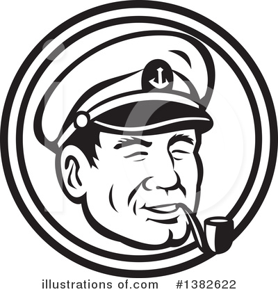 Royalty-Free (RF) Sea Captain Clipart Illustration by patrimonio - Stock Sample #1382622
