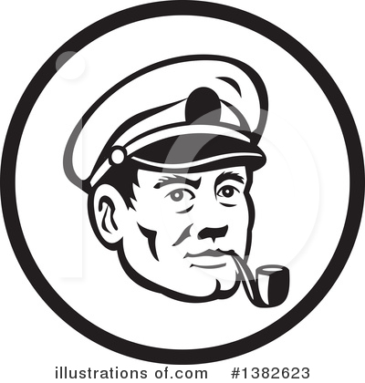 Royalty-Free (RF) Sea Captain Clipart Illustration by patrimonio - Stock Sample #1382623