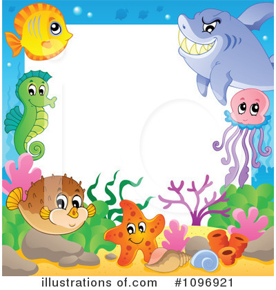 Royalty-Free (RF) Sea Life Clipart Illustration by visekart - Stock Sample #1096921