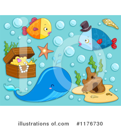Royalty-Free (RF) Sea Life Clipart Illustration by BNP Design Studio - Stock Sample #1176730