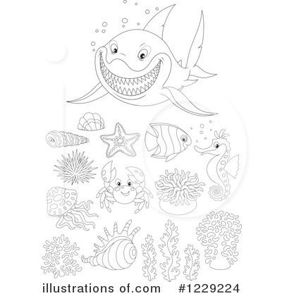 Sea Urchin Clipart #1229224 by Alex Bannykh