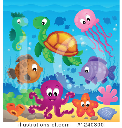 Jellyfish Clipart #1240300 by visekart