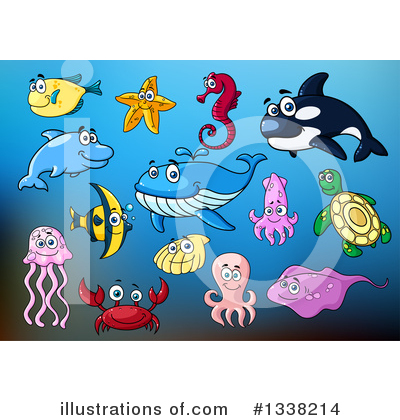 Royalty-Free (RF) Sea Life Clipart Illustration by Vector Tradition SM - Stock Sample #1338214