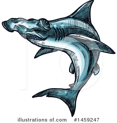 Hammerhead Shark Clipart #1459247 by Vector Tradition SM