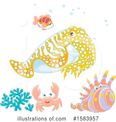 Cuttlefish Clipart #1583957 by Alex Bannykh