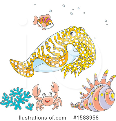 Cuttlefish Clipart #1583958 by Alex Bannykh