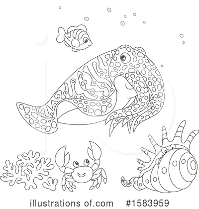 Cuttlefish Clipart #1583959 by Alex Bannykh