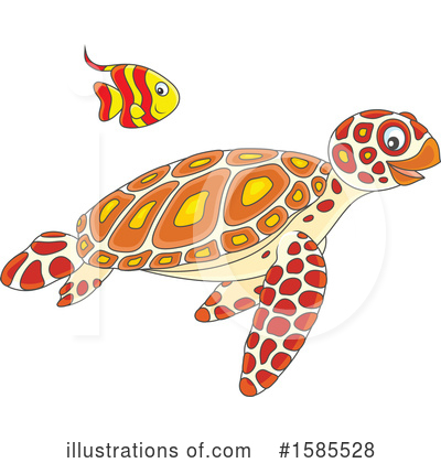 Sea Turtle Clipart #1585528 by Alex Bannykh