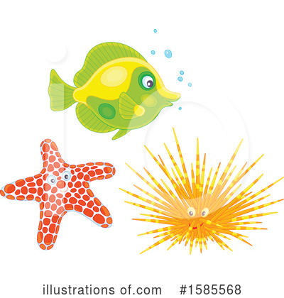 Sea Urchin Clipart #1585568 by Alex Bannykh