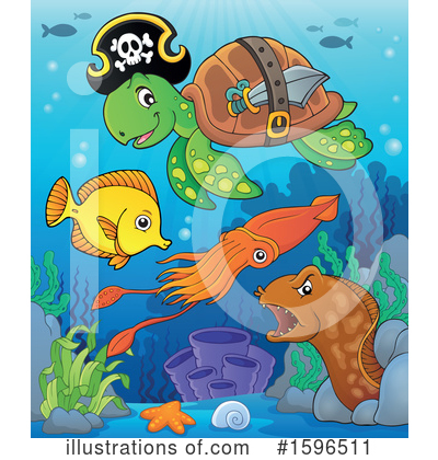 Royalty-Free (RF) Sea Life Clipart Illustration by visekart - Stock Sample #1596511