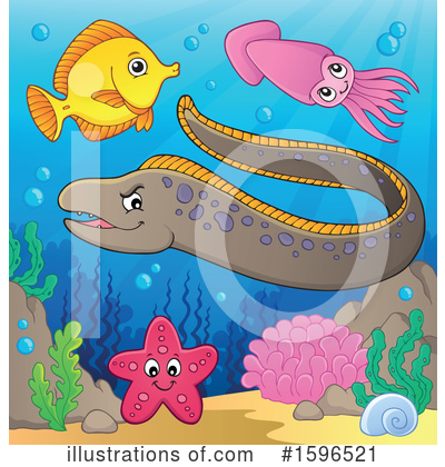 Royalty-Free (RF) Sea Life Clipart Illustration by visekart - Stock Sample #1596521