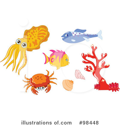 Royalty-Free (RF) Sea Life Clipart Illustration by yayayoyo - Stock Sample #98448