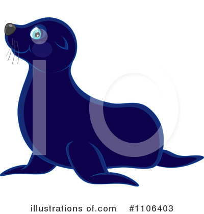 Royalty-Free (RF) Sea Lion Clipart Illustration by Alex Bannykh - Stock Sample #1106403