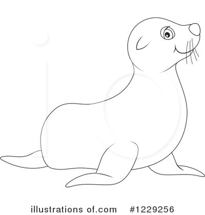 Sea Lion Clipart #1229256 by Alex Bannykh