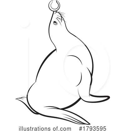 Royalty-Free (RF) Sea Lion Clipart Illustration by Lal Perera - Stock Sample #1793595