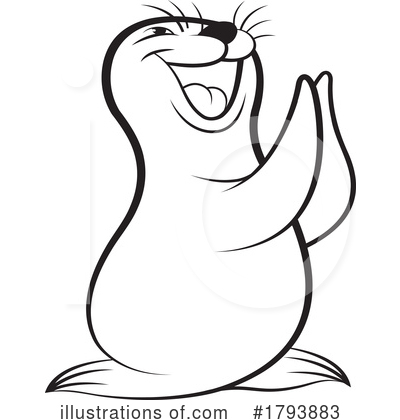 Royalty-Free (RF) Sea Lion Clipart Illustration by Lal Perera - Stock Sample #1793883