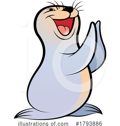 Royalty-Free (RF) Sea Lion Clipart Illustration by Lal Perera - Stock Sample #1793886