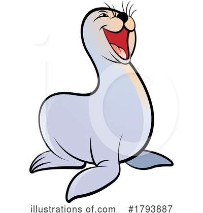 Royalty-Free (RF) Sea Lion Clipart Illustration by Lal Perera - Stock Sample #1793887