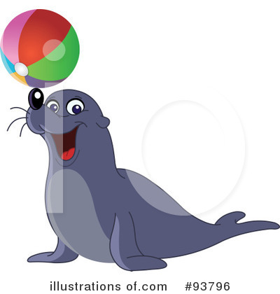 Royalty-Free (RF) Sea Lion Clipart Illustration by yayayoyo - Stock Sample #93796