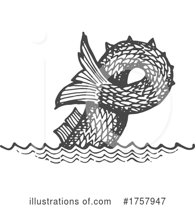 Sea Monster Clipart #1757947 by Vector Tradition SM