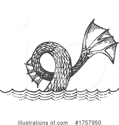 Sea Monster Clipart #1757950 by Vector Tradition SM