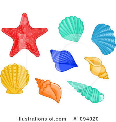 Royalty-Free (RF) Sea Shells Clipart Illustration by Vector Tradition SM - Stock Sample #1094020