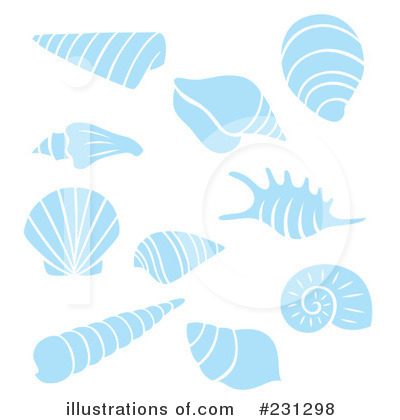 Royalty-Free (RF) Sea Shells Clipart Illustration by Cherie Reve - Stock Sample #231298