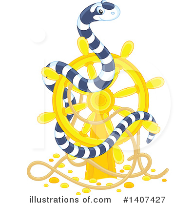 Royalty-Free (RF) Sea Snake Clipart Illustration by Alex Bannykh - Stock Sample #1407427