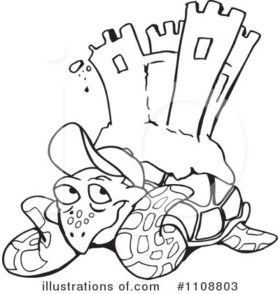 Royalty-Free (RF) Sea Turtle Clipart Illustration by Dennis Holmes Designs - Stock Sample #1108803