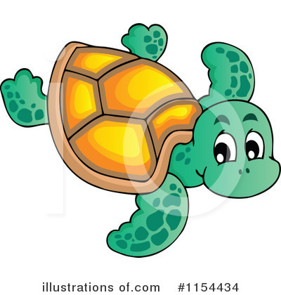 Royalty-Free (RF) Sea Turtle Clipart Illustration by visekart - Stock Sample #1154434