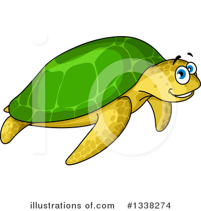 Royalty-Free (RF) Sea Turtle Clipart Illustration by Vector Tradition SM - Stock Sample #1338274