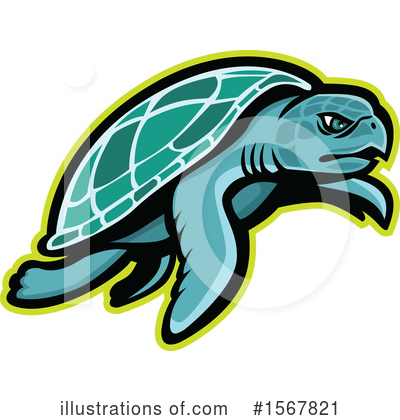 Royalty-Free (RF) Sea Turtle Clipart Illustration by patrimonio - Stock Sample #1567821