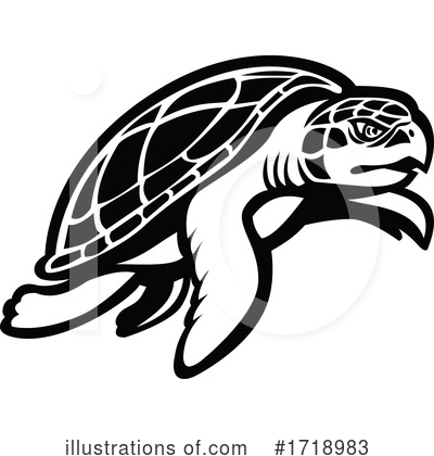 Royalty-Free (RF) Sea Turtle Clipart Illustration by patrimonio - Stock Sample #1718983