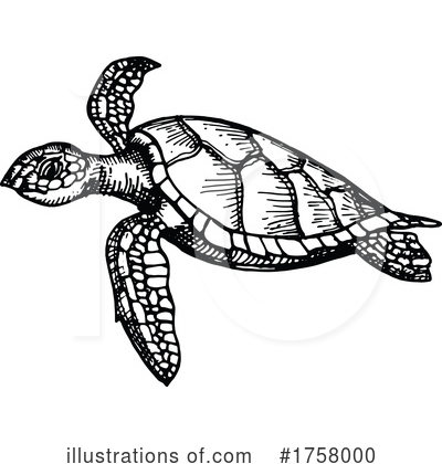 Royalty-Free (RF) Sea Turtle Clipart Illustration by Vector Tradition SM - Stock Sample #1758000