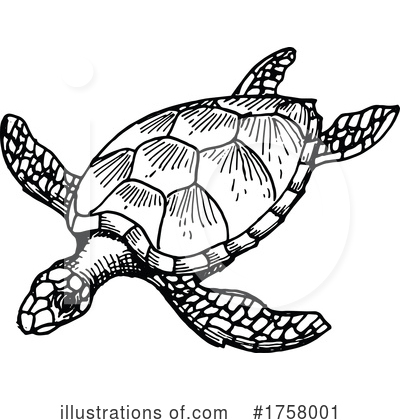 Sea Turtle Clipart #1758001 by Vector Tradition SM