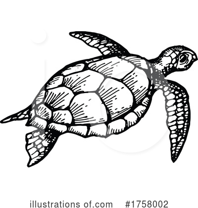 Royalty-Free (RF) Sea Turtle Clipart Illustration by Vector Tradition SM - Stock Sample #1758002