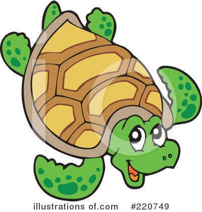 Royalty-Free (RF) Sea Turtle Clipart Illustration by visekart - Stock Sample #220749