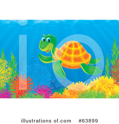 Sea Turtle Clipart #63899 by Alex Bannykh