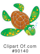 Sea Turtle Clipart #90140 by Alex Bannykh