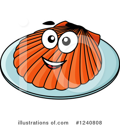 Scallops Clipart #1240808 by Vector Tradition SM