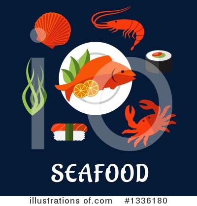 Royalty-Free (RF) Seafood Clipart Illustration by Vector Tradition SM - Stock Sample #1336180