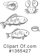 Seafood Clipart #1365427 by Vector Tradition SM