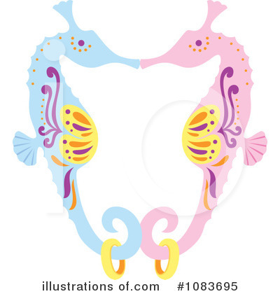 Royalty-Free (RF) Seahorse Clipart Illustration by Cherie Reve - Stock Sample #1083695