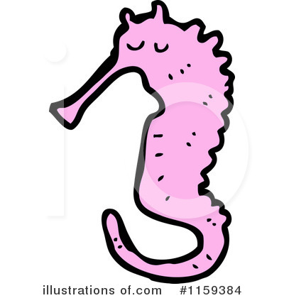 Pink Seahorse Clipart #1159384 by lineartestpilot