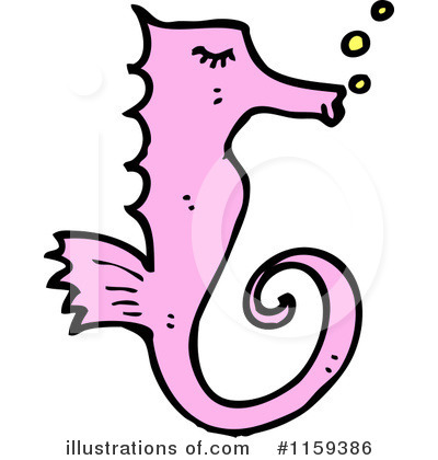 Royalty-Free (RF) Seahorse Clipart Illustration by lineartestpilot - Stock Sample #1159386