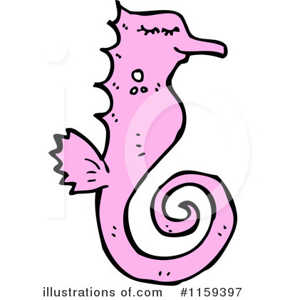 Royalty-Free (RF) Seahorse Clipart Illustration by lineartestpilot - Stock Sample #1159397
