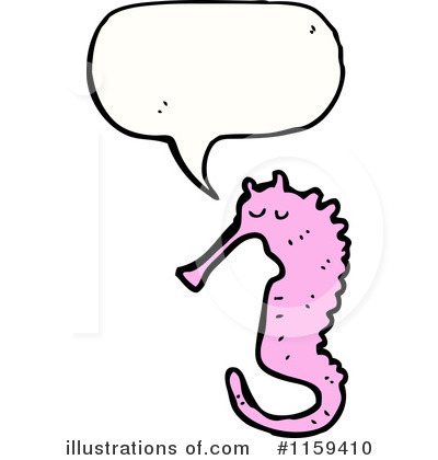 Pink Seahorse Clipart #1159410 by lineartestpilot