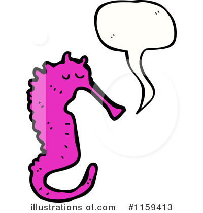 Pink Seahorse Clipart #1159413 by lineartestpilot