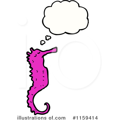 Pink Seahorse Clipart #1159414 by lineartestpilot
